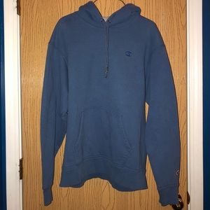 Grey/blue Champion reverse weave Hoodie